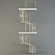 Modular Metal Frame Staircase with Open Wooden Steps 3D model small image 2