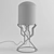 Sleek Black Glass Loach Lamp 3D model small image 2