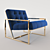 Gilded Glam: Jonathan Adler Goldfinger Armchair 3D model small image 1