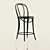 Luxury Thonet Bar Stool 3D model small image 1