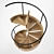 Elegant Spiral Staircase 3D model small image 2