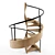 Elegant Spiral Staircase 3D model small image 3