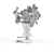 Delicate Spring Pansy Bouquet 3D model small image 3