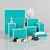 Title: Kassatex Blue Soho Bath Collection 3D model small image 1