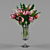 Title: Springtime Blooms: Tulips and Lilies in Vase 3D model small image 1