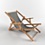 Elegant Graceful Deckchair 3D model small image 2