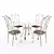 Elegant Iron Dining Set 3D model small image 1