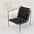 Modern Leather and Metal Chair 3D model small image 1