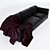 Satin Covered Leather Couch 3D model small image 3