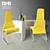 B&B Italia Lazy Chair with Archie Table Set 3D model small image 1