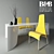 B&B Italia Lazy Chair with Archie Table Set 3D model small image 2