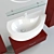 Lacrima 900: Artful Bathroom Basin 3D model small image 2
