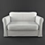 Stylish 2-Seater Sofa Bed 3D model small image 2