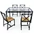 IKEA GRANAS Table Set with Chairs 3D model small image 1