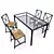 IKEA GRANAS Table Set with Chairs 3D model small image 2