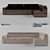 Elegant Leather Sofa: Timeless Comfort 3D model small image 1