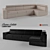 Elegant Leather Sofa: Timeless Comfort 3D model small image 2