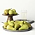 Elegant Pear Decor Set 3D model small image 1