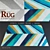 Sybil Lines Blue & Warm Rug, The Rug Company 3D model small image 1