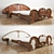 Handcrafted Bed: The Ultimate Comfort 3D model small image 1