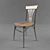 Modern Cafe Chair: Chrome Frame, Wooden Seat & Backrest 3D model small image 2