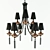 Elegant Avington 9-Light Chandelier 3D model small image 1