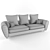 Cozy and Stylish Fabric Sofa 3D model small image 3