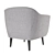 Nora Grey Accent Chair: Stylish, Comfortable, and Durable 3D model small image 2