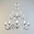 Magnolia Blossom Glass Chandelier 3D model small image 1