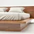 Rustic Elegance: Riva 1920 Wooden Bed 3D model small image 2