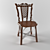 Handcrafted Wood Chair 3D model small image 1