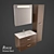 Roca Victoria Nord 80 Wenge Vanity 3D model small image 1