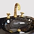 Elegant Diamond Freestand Washbasin 3D model small image 3