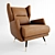 Aris Concept Leather Armchair 3D model small image 1
