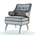 Title: Modern Grey Armchair 3D model small image 3