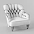 Elegant Linen Corrigan Chair 3D model small image 3