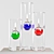 Elegant Glass Oil Lamp 3D model small image 1