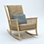 Oak Frame, Cotton Cushions 3D model small image 1