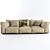 Cassina MEX Sofa: Sleek Design & Customizable 3D model small image 3