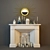 Elegant Fire Display: Decorative Fireplace 3D model small image 1