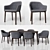 Elegant Softshell Four-Leg Chair 3D model small image 1