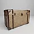 Globetrekker Restoration Hardware Chest - Vintage Travel Vibes 3D model small image 1