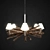 RIVAGE Metal & Mango Wood Chandelier 3D model small image 1