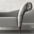 Skyline Velvet Chaise Lounge 3D model small image 2