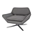 Elegant Sly Lounge Chair 3D model small image 2