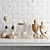 Zara Home White Jasmine Bathroom Set 3D model small image 1