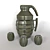 Grenade Mug Set: 3 Shot Glasses 3D model small image 1