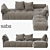 Elegant Saba Pixel Sofa: Stylish Comfort 3D model small image 1