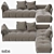 Elegant Saba Pixel Sofa: Stylish Comfort 3D model small image 2