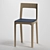 Sleek Collaboration: Hiroshima Armless Chair 3D model small image 1